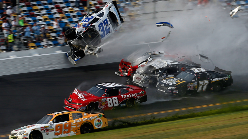 Illustration for article titled Everything We Know About Saturday's Horrific NASCAR Crash At Daytona